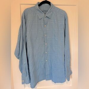 Tommy Bahama 100% Linen Men's Mixed Weave Button Front Casual Shirt / XLarge